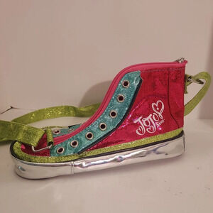 JoJo Siwa Hot Pink, Green and Blue Sneaker Cross Body Purse